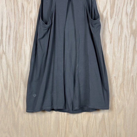 Lululemon All Tied Up Tank Split Back Heck Neck Tank Top Graphite Grey - Picture 10 of 12